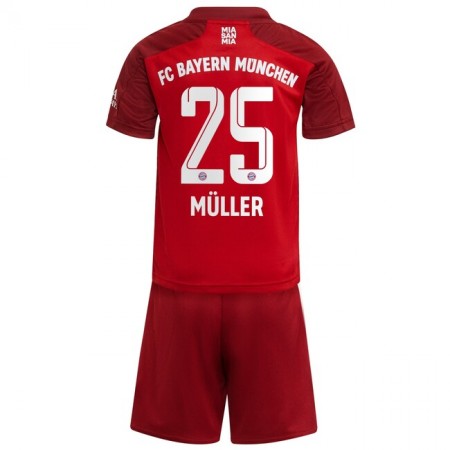 Billiga Fotbollströjor FC Bayern München Thomas Muller 25 Barn Hemma tröja 2021/22 Kortärmad